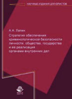 Стратегия обеспечения криминологической безопасности личности